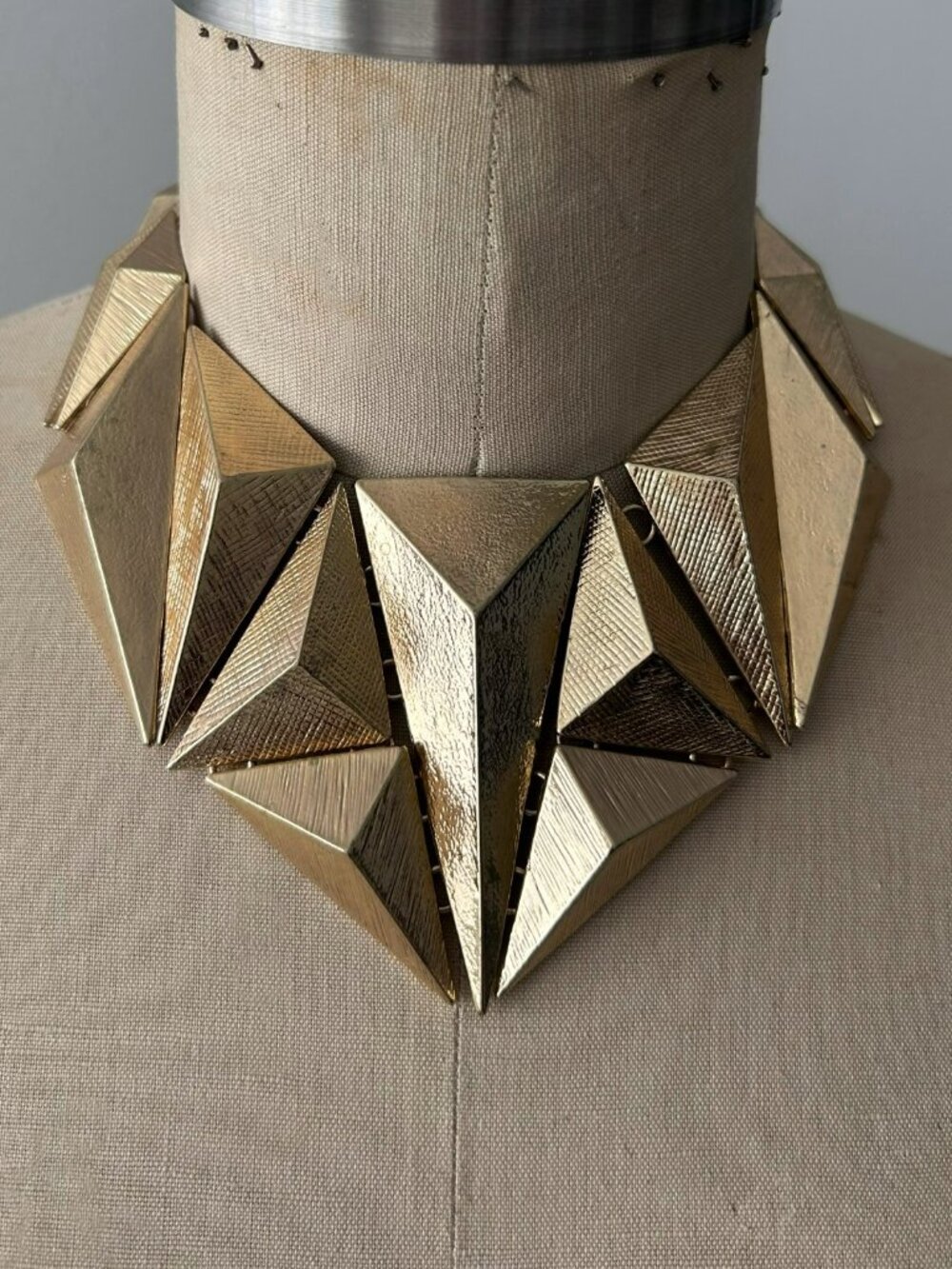 Gold Triangle Statement Necklace